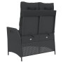 Sillón reclinable de jardín con cojines ratán sintético negro von , Gartenbänke - Ref: Foro24-368236, Preis: 155,45 €, Rabatt: %