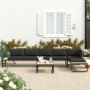 Juego de sofás de esquina 4 piezas con cojines aluminio y WPC by , Outdoor sofas - Ref: Foro24-48653, Price: 682,78 €, Discou...