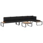 Juego de sofás de esquina 4 piezas con cojines aluminio y WPC by , Outdoor sofas - Ref: Foro24-48653, Price: 682,78 €, Discou...