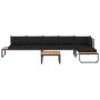 Juego de sofás de esquina 4 piezas con cojines aluminio y WPC by , Outdoor sofas - Ref: Foro24-48653, Price: 682,78 €, Discou...