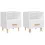 Mesitas de noche 2 unidades color blanco 40x35x47 cm by , Nightstands - Ref: Foro24-812007, Price: 77,20 €, Discount: %