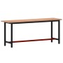 Banco de trabajo madera maciza de haya y metal 200x55x81,5 cm by , Work tables - Ref: Foro24-3188907, Price: 275,20 €, Discou...