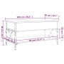 Mesa de centro madera ingeniería metal roble humo 100x50x50 cm von , Couchtisch - Ref: Foro24-845358, Preis: 87,76 €, Rabatt: %