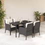 Set de muebles jardín 5 pzas con cojines ratán sintético negro von , Gartensets - Ref: Foro24-3211915, Preis: 514,87 €, Rabat...