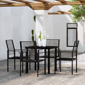 Juego de comedor de jardín 5 piezas negro by , Garden sets - Ref: Foro24-3099198, Price: 261,15 €, Discount: %