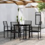 Juego de comedor de jardín 5 piezas negro by , Garden sets - Ref: Foro24-3099198, Price: 261,15 €, Discount: %