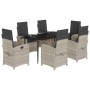 Set comedor jardín 7 pzas y cojines ratán sintético gris claro by , Garden sets - Ref: Foro24-3212847, Price: 795,32 €, Disco...