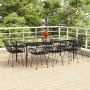 Juego de comedor de jardín 9 piezas ratán sintético negro von , Gartensets - Ref: Foro24-3157858, Preis: 760,11 €, Rabatt: %