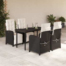 Set de muebles jardín 5 pzas con cojines ratán sintético negro von , Gartensets - Ref: Foro24-3212523, Preis: 685,39 €, Rabat...