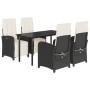 Set de muebles jardín 5 pzas con cojines ratán sintético negro von , Gartensets - Ref: Foro24-3212523, Preis: 685,39 €, Rabat...