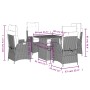 Set de muebles jardín 5 pzas con cojines ratán sintético negro by , Garden sets - Ref: Foro24-3277446, Price: 522,70 €, Disco...