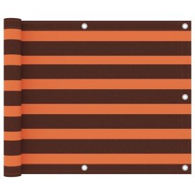 Toldo para balcón tela oxford naranja y marrón 75x300 cm
