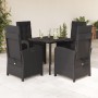 Set de muebles jardín 5 pzas con cojines ratán sintético negro by , Garden sets - Ref: Foro24-3212322, Price: 523,42 €, Disco...