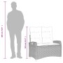 Set comedor de jardín 2 pzas con cojines ratán sintético negro by , Garden sets - Ref: Foro24-3277394, Price: 243,69 €, Disco...