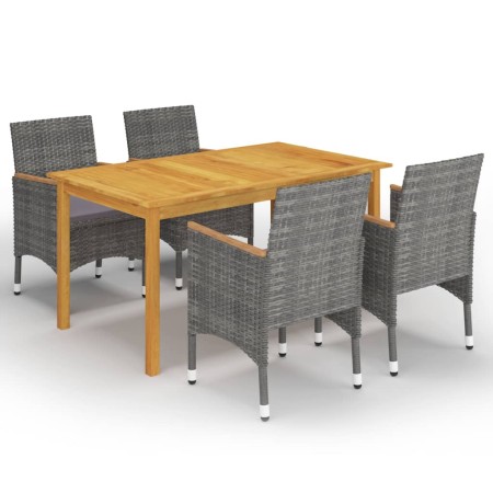 Gray 5-Piece Garden Dining Set by vidaXL, Garden sets - Ref: Foro24-3067770, Price: 410,65 €, Discount: %