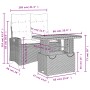 Juego de comedor jardín 2 pzas con cojines ratán sintético gris by , Garden sets - Ref: Foro24-3277406, Price: 258,36 €, Disc...