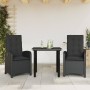 Set comedor de jardín 3 pzas con cojines ratán sintético negro von , Gartensets - Ref: Foro24-3212320, Preis: 292,52 €, Rabat...