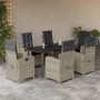 Set comedor jardín 7 pzas y cojines ratán sintético gris claro von , Gartensets - Ref: Foro24-3212426, Preis: 899,38 €, Rabat...