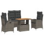 Juego de comedor de jardín 4 piezas con cojines ratán PE gris by , Garden sets - Ref: Foro24-3277467, Price: 484,87 €, Discou...