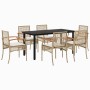 Set comedor de jardín 7 pzas con cojines ratán sintético beige von , Gartensets - Ref: Foro24-3213635, Preis: 463,48 €, Rabat...