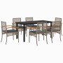 Set comedor jardín 7 pzas y cojines ratán sintético gris von , Gartensets - Ref: Foro24-3213621, Preis: 455,13 €, Rabatt: %