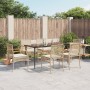 Set comedor de jardín 7 pzas con cojines ratán sintético beige by , Garden sets - Ref: Foro24-3213628, Price: 475,36 €, Disco...