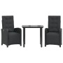Mesita y sillas con cojines 3 piezas ratán sintético negro de , Conjuntos de jardín - Ref: Foro24-3212535, Precio: 331,42 €, ...