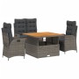 Juego de comedor de jardín 4 piezas con cojines ratán PE gris von , Gartensets - Ref: Foro24-3277465, Preis: 550,96 €, Rabatt: %