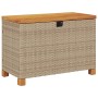 Caja de almacenaje jardín madera acacia ratán beige 80x40x48 cm by , Outdoor storage boxes - Ref: Foro24-366284, Price: 120,8...