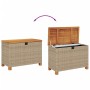 Caja de almacenaje jardín madera acacia ratán beige 80x40x48 cm by , Outdoor storage boxes - Ref: Foro24-366284, Price: 120,8...