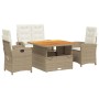Set de comedor jardín con cojines 4 pzas ratán sintético beige by , Garden sets - Ref: Foro24-3277356, Price: 532,61 €, Disco...