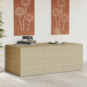 Caja de almacenaje de jardín ratán sintético beige mezcla 984L von , Aufbewahrungsboxen für den Außenbereich - Ref: Foro24-36...