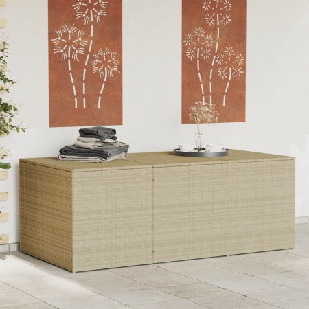 Caja de almacenaje de jardín ratán sintético beige mezcla 984L by , Outdoor storage boxes - Ref: Foro24-365335, Price: 256,46...