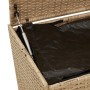 Caja de almacenaje de jardín ratán sintético beige mezcla 984L by , Outdoor storage boxes - Ref: Foro24-365335, Price: 256,46...