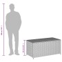 Caja de almacenaje de jardín ratán sintético beige mezcla 190L von , Aufbewahrungsboxen für den Außenbereich - Ref: Foro24-36...