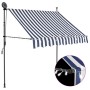 Toldo manual retráctil con LED azul y blanco 100 cm by , Awnings - Ref: Foro24-145841, Price: 79,71 €, Discount: %