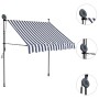 Toldo manual retráctil con LED azul y blanco 100 cm by , Awnings - Ref: Foro24-145841, Price: 79,71 €, Discount: %
