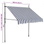 Toldo manual retráctil con LED azul y blanco 100 cm by , Awnings - Ref: Foro24-145841, Price: 79,71 €, Discount: %