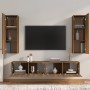 Set de muebles para TV 4 pzas madera contrachapada marrón roble von , TV-Möbel - Ref: Foro24-3114205, Preis: 172,95 €, Rabatt: %
