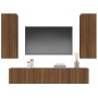 Set de muebles para TV 4 pzas madera contrachapada marrón roble von , TV-Möbel - Ref: Foro24-3114205, Preis: 172,95 €, Rabatt: %