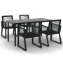 Juego de comedor de jardín 5 piezas ratán PVC negro by , Garden sets - Ref: Foro24-3156544, Price: 419,00 €, Discount: %