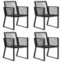 Juego de comedor de jardín 5 piezas ratán PVC negro by , Garden sets - Ref: Foro24-3156544, Price: 419,00 €, Discount: %