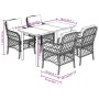 Set comedor de jardín 5 pzas cojines ratán sintético gris claro von , Gartensets - Ref: Foro24-3212175, Preis: 499,10 €, Raba...