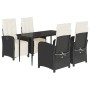 Set de muebles jardín 5 pzas con cojines ratán sintético negro von , Gartensets - Ref: Foro24-3212516, Preis: 674,90 €, Rabat...