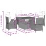 Set de muebles jardín 5 pzas con cojines ratán sintético negro by , Garden sets - Ref: Foro24-3277450, Price: 648,45 €, Disco...