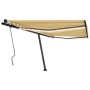 Toldo manual retráctil con LED amarillo y blanco 450x300 cm by , Awnings - Ref: Foro24-3069763, Price: 539,68 €, Discount: %