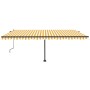Toldo automático LED sensor de viento amarillo blanco 500x350cm by , Awnings - Ref: Foro24-3069873, Price: 848,21 €, Discount: %