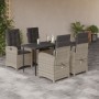 Set comedor de jardín 5 pzas cojines ratán sintético gris claro de , Conjuntos de jardín - Ref: Foro24-3212413, Precio: 618,8...