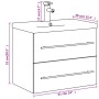Mueble de baño con lavabo integrado gris Sonoma von , Badezimmerwaschtische - Ref: Foro24-3278774, Preis: 209,50 €, Rabatt: %