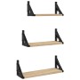 Estantes de pared 3 pzas madera de ingeniería roble Sonoma von , Regale und Regale - Ref: Foro24-836319, Preis: 23,60 €, Raba...
